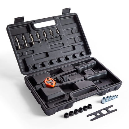 VonHaus Nietmutternzange Set mit 150 Nietmuttern und Koffer, M3–M12