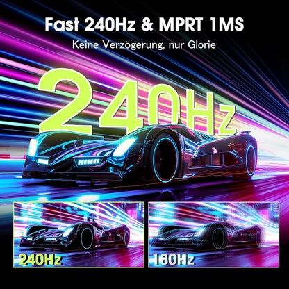 Amzfast AMZG27C1Q Pro Curved Gaming Monitor 27 Zoll QHD