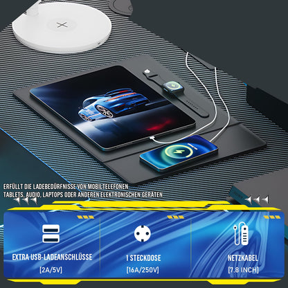 COMHOMA Gaming Tisch L-Form 120x80cm – Steckdose & USB