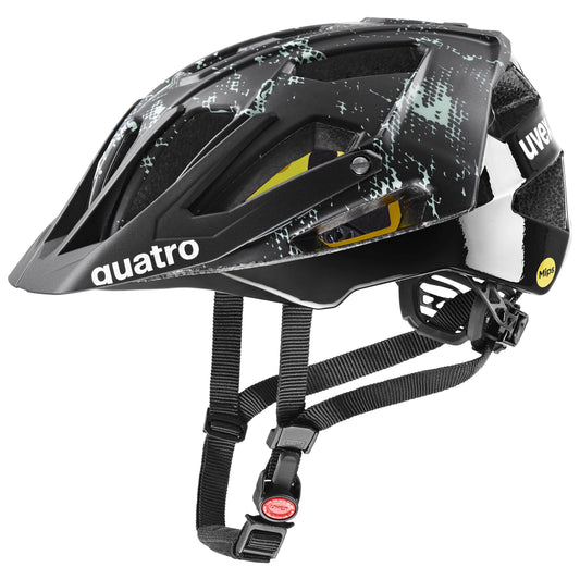 uvex Quatro cc MIPS MTB Helm - Black-Jade matt (52-57 cm)