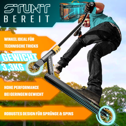 KESSER® Stunt Scooter X-Limit-Pro – Stuntscooter 360° Lenkung