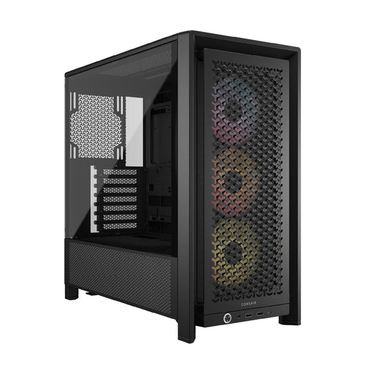 CORSAIR Frame 4000D RS ARGB Mid-Tower ATX PC-Gehäuse - Schwarz. Schwarzes Mid-Tower-Gehäuse für ATX-Mainboards, schützt und kühlt PC-Komponenten.