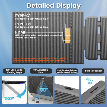 KEFEYA 14 Zoll 2K Triple Portable Laptop Bildschirm Erweiterung