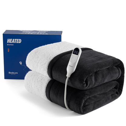 BEDSURE Heizdecke mit Abschaltautomatik 180x200cm Schwarz