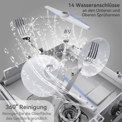Hermitlux Mini Tischgeschirrspüler - Weiss, 4 Bestecksätze