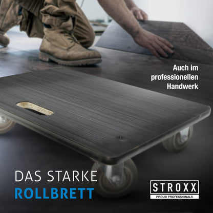 STROXX Transportroller 500 kg – Möbelroller mit Gummibelag