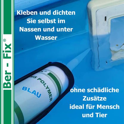 Ber-Fix MS Polymer Kleber Pool Abdichtung 3er Pack Pool-Blau 440g
