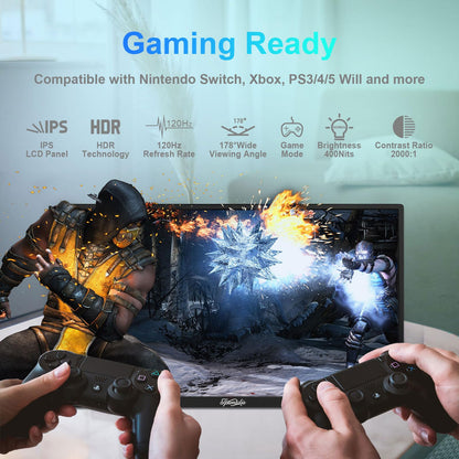 Will Tragbarer Laptop Monitor 18,5 Zoll 120Hz Gaming - Schwarz