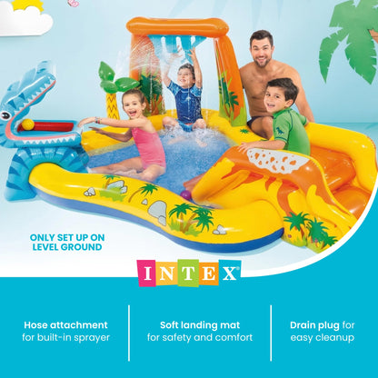 Intex 57444NP Play Center Dinosaurier, aufblasbares Planschbecken