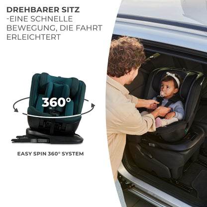 Kinderkraft XPEDITION2 I-SIZE Kindersitz 360° Reboarder Isofix Blau