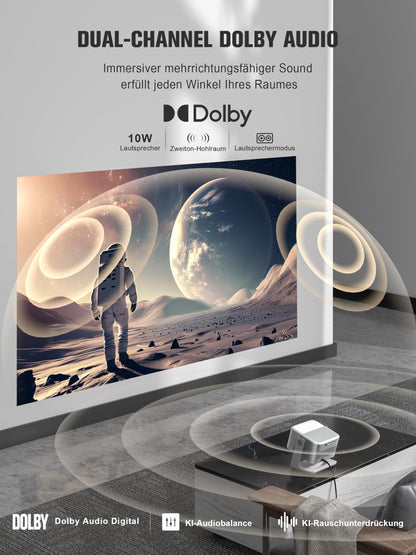 VOPLLS G3 Smart Beamer 4K Heimkino, Google TV, 1200 ANSI Lumen