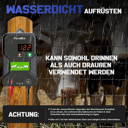 AgroGuard Weidezaungerät LED 2J Elektrozaun - 12V/230V Schwarz