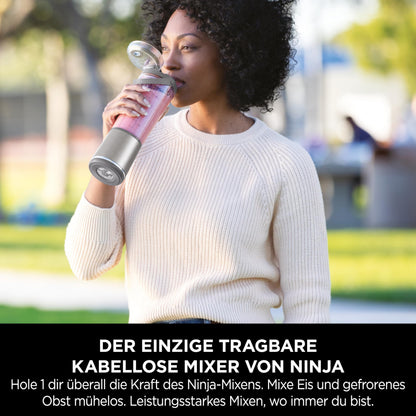 Ninja Blast Mini-Mixer kabellos, 530 ml, 2er-Pack Roségold & Silber