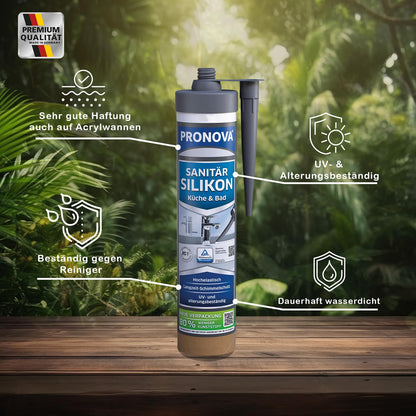 Pronova Premium Sanitär Silikon Kartusche - Bambus 280ml