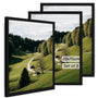 QPQIYIY Bilderrahmen 50x70 cm, 3er-Set, schwarz, Holzwerkstoff