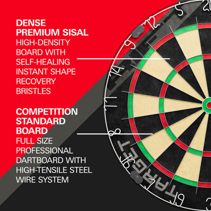 Target Darts Rift Dartboard Set – Steeltip-Dartboard mit 6 Darts