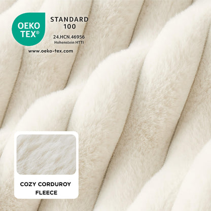 BEDSURE orthopädisches Hundebett für grosse Hunde, Creme, 89 x 64 cm