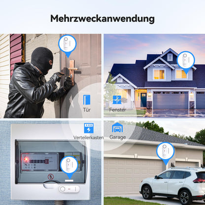 TECKNET Türalarm Fensteralarm Set, kabellose Alarmanlage, 9-teilig