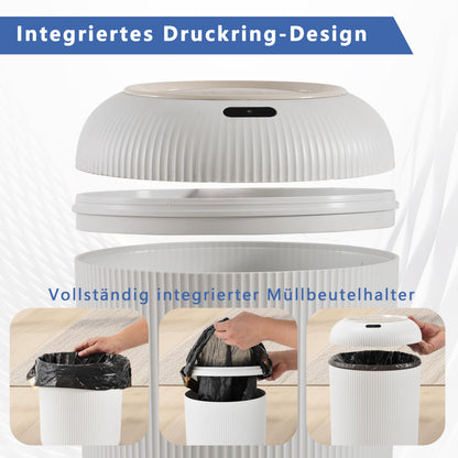 sapisecret Sensor-Mülleimer 10 L, weiss, geruchsdicht, Küche und Bad