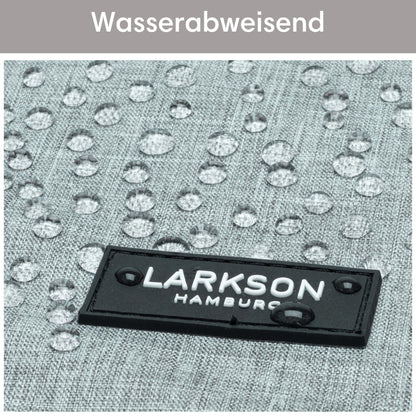 LARKSON No 4 Rolltop Rucksack Grau mit Laptopfach, wasserabweisend