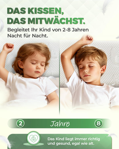 Welldora Kinderkissen Memory Foam 30x50 cm ergonomisch mitwachsend