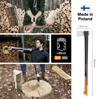 Fiskars X27–XXL Spaltaxt (1015644) - 96 cm Schwarz/Orange