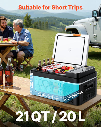 VEVOR Kompressor Kühlbox EB18-C, 20 L, 12/24 V, App-Steuerung