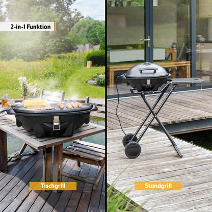 TZS First Austria Elektrogrill FA-5350-1 2 in 1 Tisch- & Standgrill