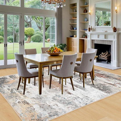 Chicnix Teppich 160x230 Waschbar - Abstrakt Grau Rost Beige