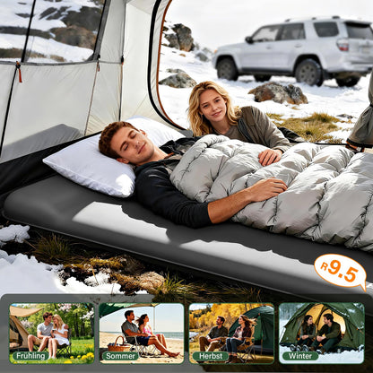 HiiPeak Isomatte HPK-CM09 – Camping-Schlafmatte mit Kissen, R-Wert 9,5