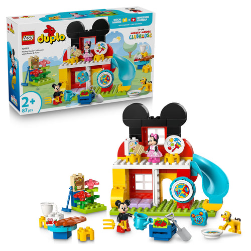 LEGO DUPLO 10465 Micky Maus Wunderhaus Bauset mit Minnie und Pluto, zweistöckiges Haus mit Rutsche