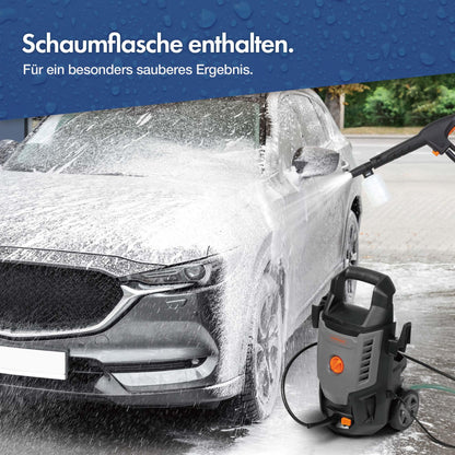 VonHaus Hochdruckreiniger 1600W, 130 bar, inkl. 7-teiliges Zubehör