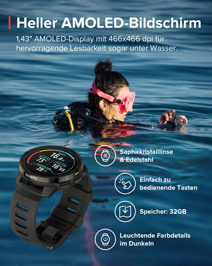 SUUNTO Ocean Tauchcomputer & Sportuhr – AMOLED Display GPS