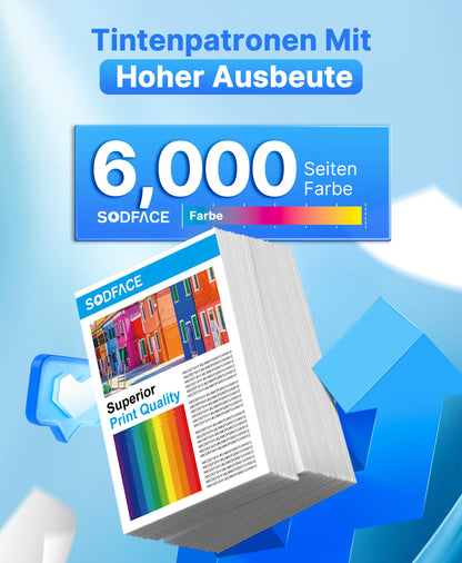 SODFACE 415X Kompatibel Toner Set für HP Color LaserJet Pro - 4er-Pack