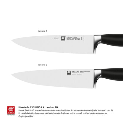 ZWILLING Vier Sterne Messerblock 6-teilig Buche Holz Schwarz