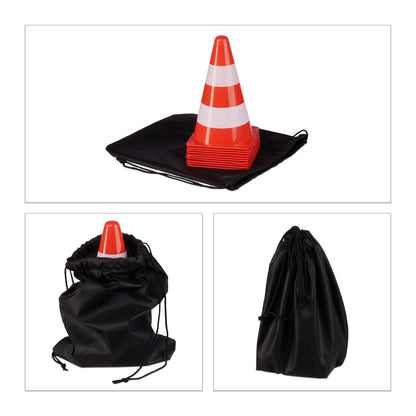 Relaxdays Warnkegel 100er Set Verkehrshütchen 22 cm orange/weiss
