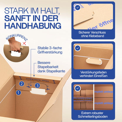 KK Verpackungen Movebox Umzugskartons zweiwellig, 25 Stück