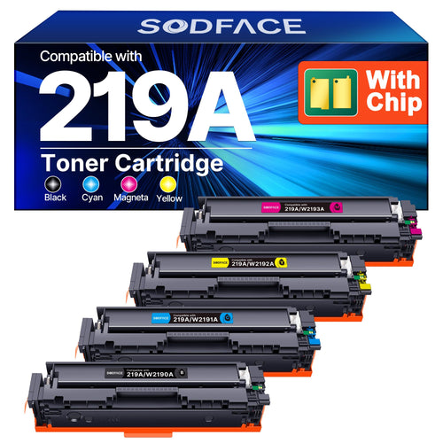 Kompatibel für HP 219A 219X Toner mit Chip - 4er-Pack