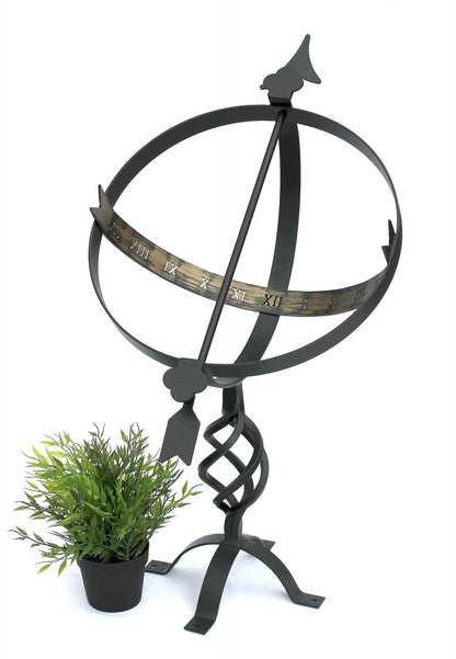 DanDiBo Sonnenuhr Garten Schwarz 70 cm Schmiedeeisen