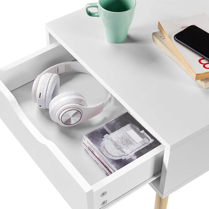 Yaheetech Nachttisch Skandinavisch mit Schublade – 2er-Set Weiss