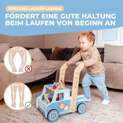 Entdeckerland Lauflernwagen 3-in-1 Motorikspielzeug Holz