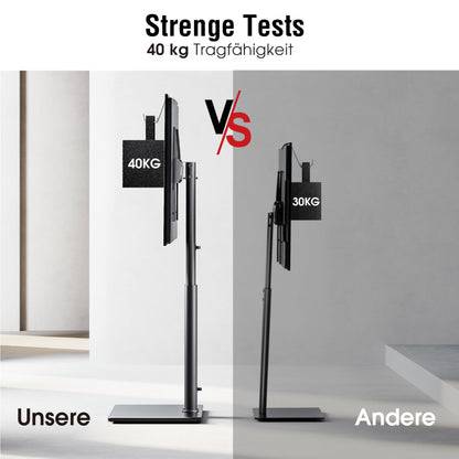 AOKCOS TV Bodenständer neigbar schwenkbar 32-70 Zoll - Schwarz