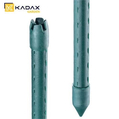 KADAX Pflanzstäbe 180 cm, 15er Set Rankstäbe aus beschichtetem Stahl