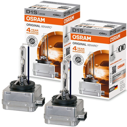 Osram Xenarc Original D1S Xenon-Brenner 66140, 2 Stück – HID-Entladungslampe für Abblendlicht und Fernlicht