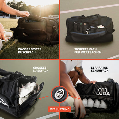 LODA compact Multifunktions-Sporttasche Rucksack 48 Liter