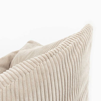 Icon Natalia Sitzsack Sessel Hocker Set – Beige Cord Stoff