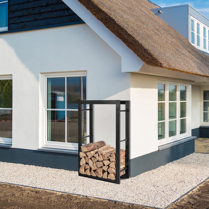 RANSENERS Kaminholzregal Metall Brennholzregal - 160x27x150cm