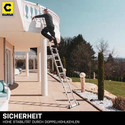 CRAFTFULL CF-104A Aluminium Mehrzweckleiter - 4x3 Sprossen