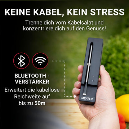 MEATER SE Kabelloses Smartes Fleischthermometer - Schwarz