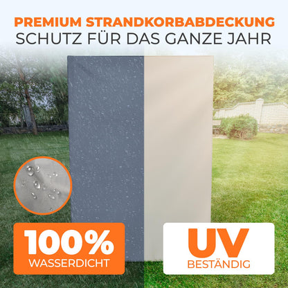 Kronenburg Strandkorb Schutzhülle 600D Oxford wasserdicht, 135 cm